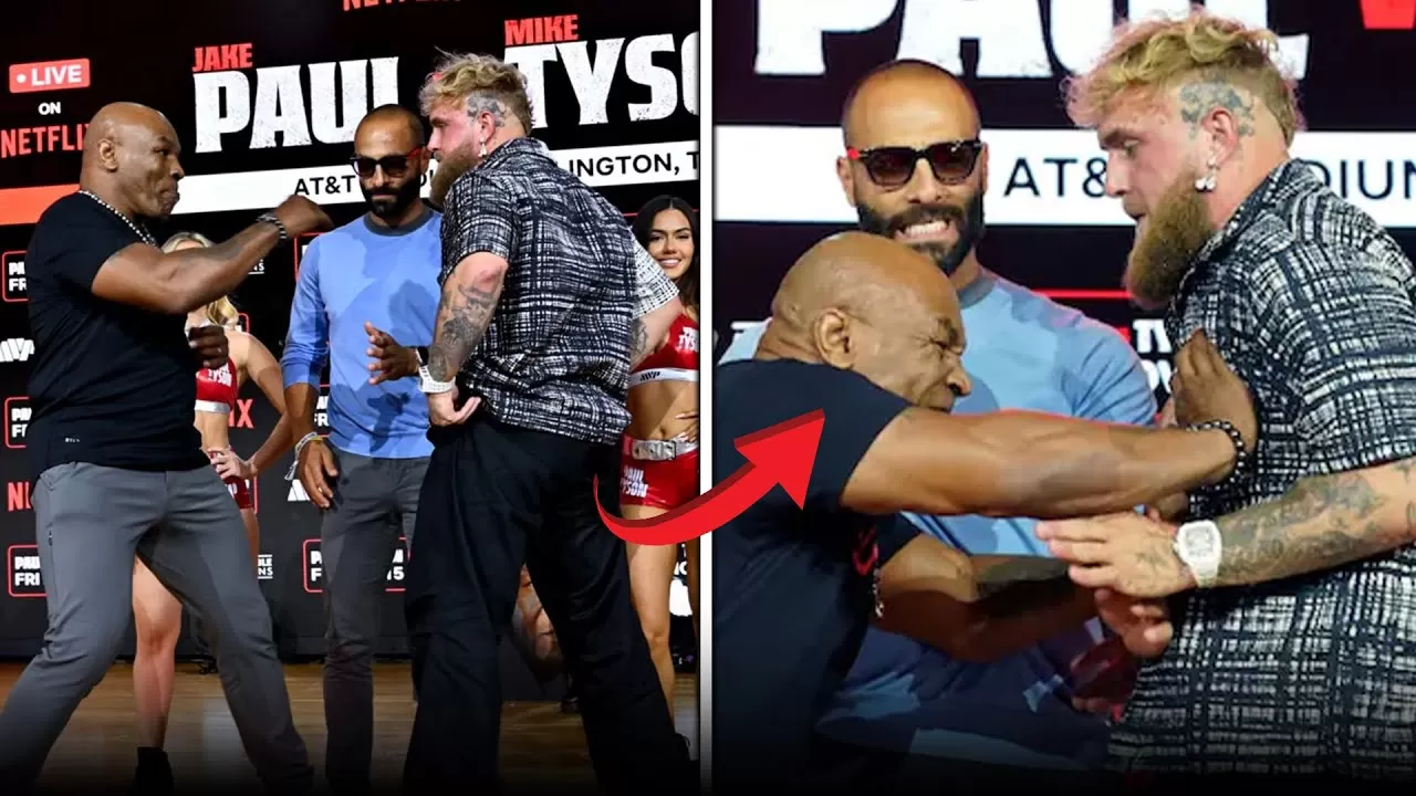 Mike Tyson Punches Jake Paul During heated Press Conference