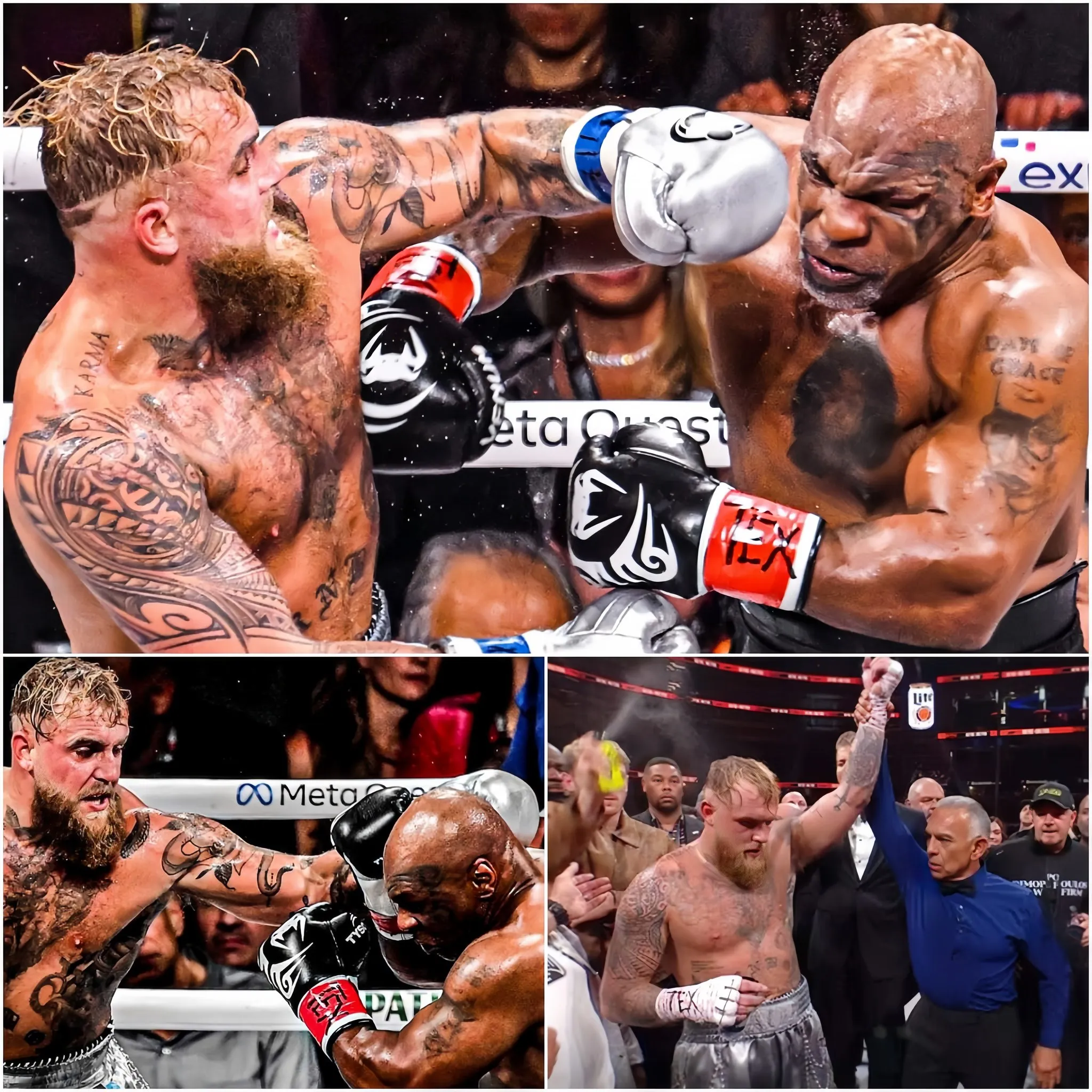 Cover Image for « L’ÉCHEC D’UNE LÉGENDE » Mike Tyson échoue lamentablement à perdre son combat contre Jake Paul, perdant 87 millions de dollars immédiatement après le combat