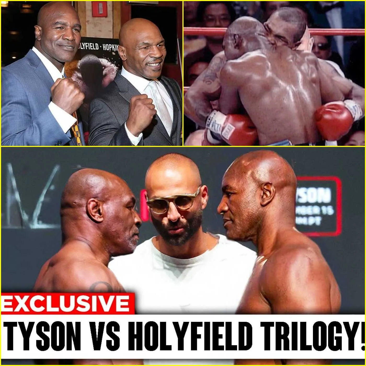 Cover Image for “H0T N3W” Mike Tyson Officially Confirms Agreement for Highly Anticipated Trilogy Fight Against Evander Holyfield