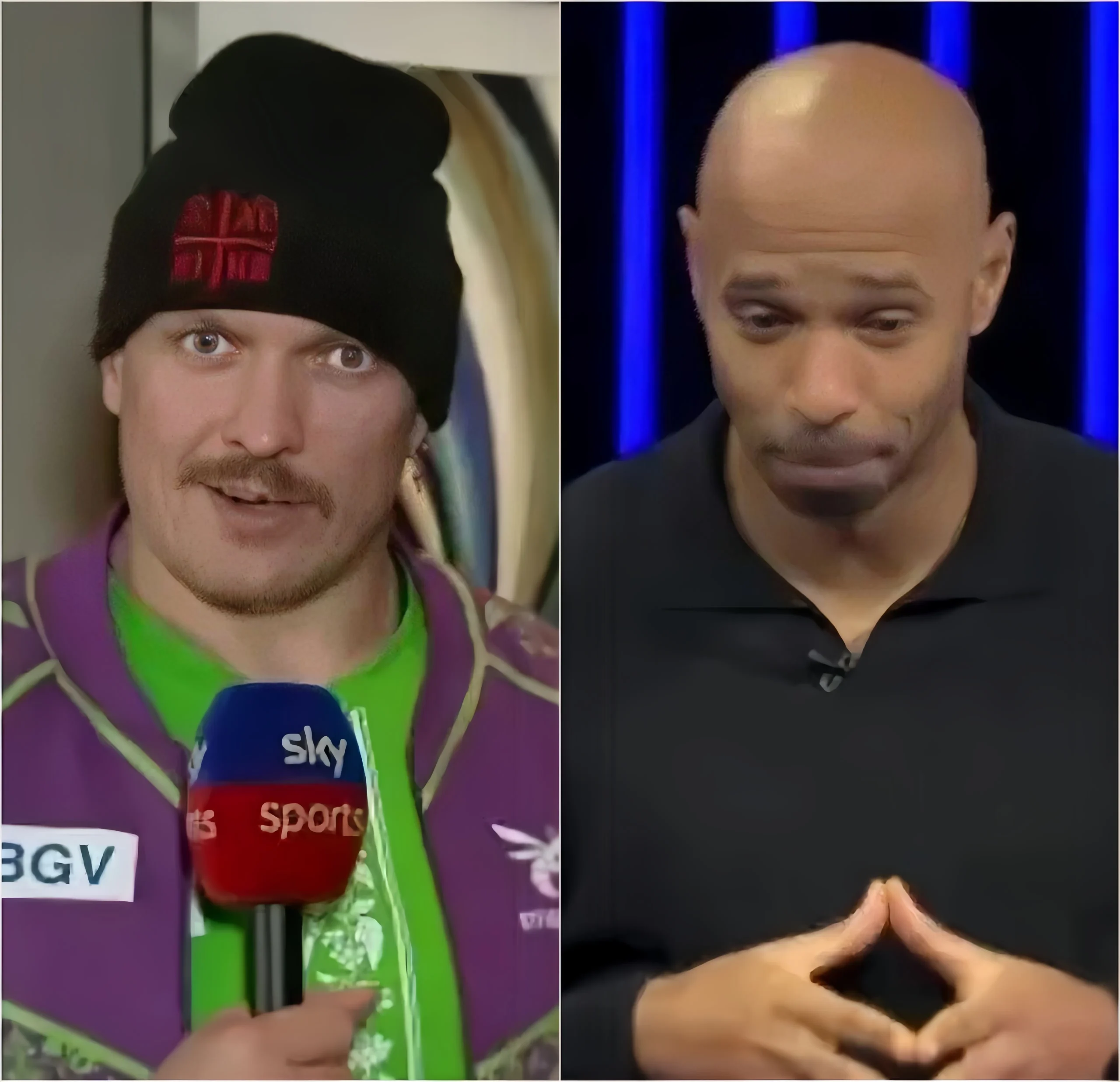 Cover Image for Thierry Henry’s Priceless Reaction to Oleksandr Usyk’s Playful Challenge on Live TV Leaves Fans in Stitches