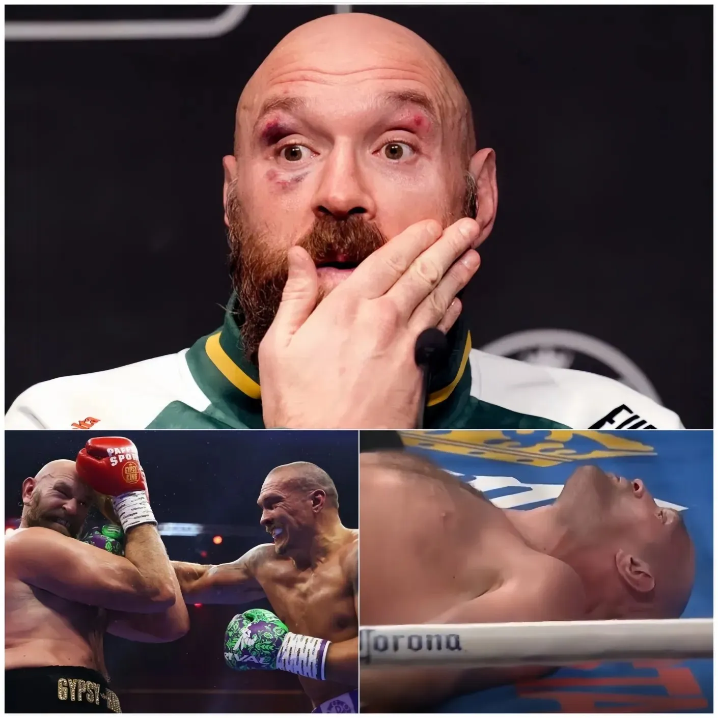 Cover Image for “I WILL KEEP SILENT FOR THE REST OF MY LIFE” Tyson Fury Tears Up At His Retirement Press Conference, Vowing To Go Home Silently