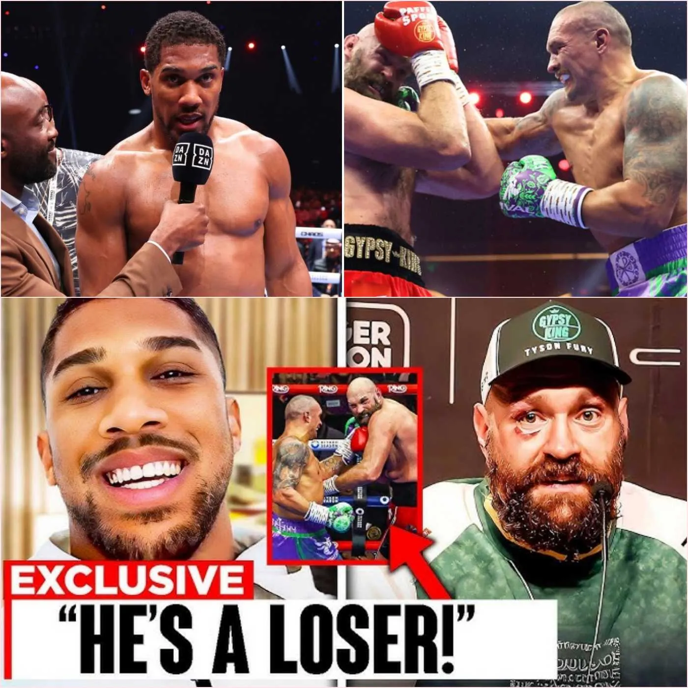 Cover Image for Anthony Joshua Reacts To Tyson Fury’s Retirement Following Usyk Defeat