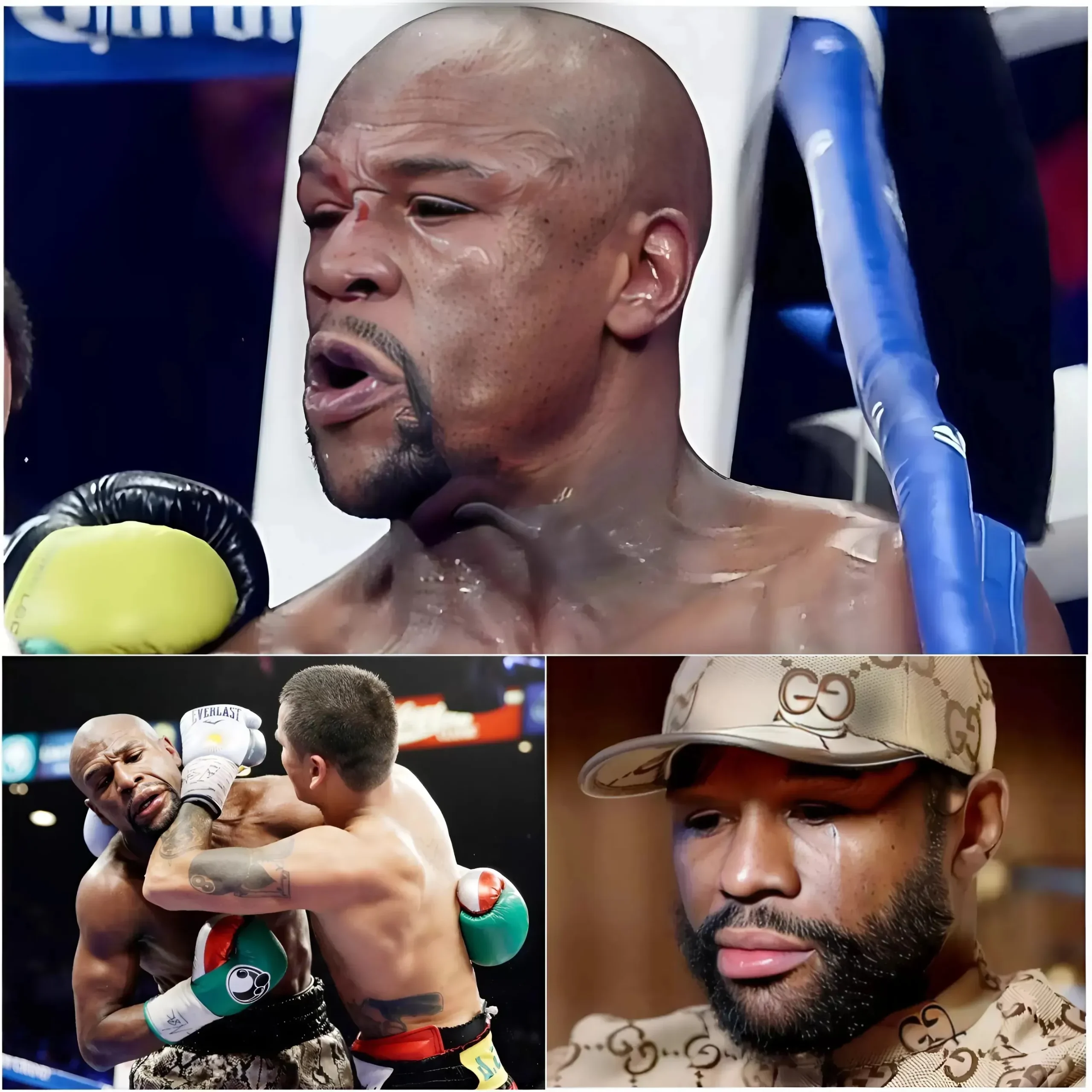 Cover Image for “The end of an era” Mayweather loses his unbeaten streak with a shocking eighth-round knockout of John Gotti III, unleashing chaos and losses of $135 million