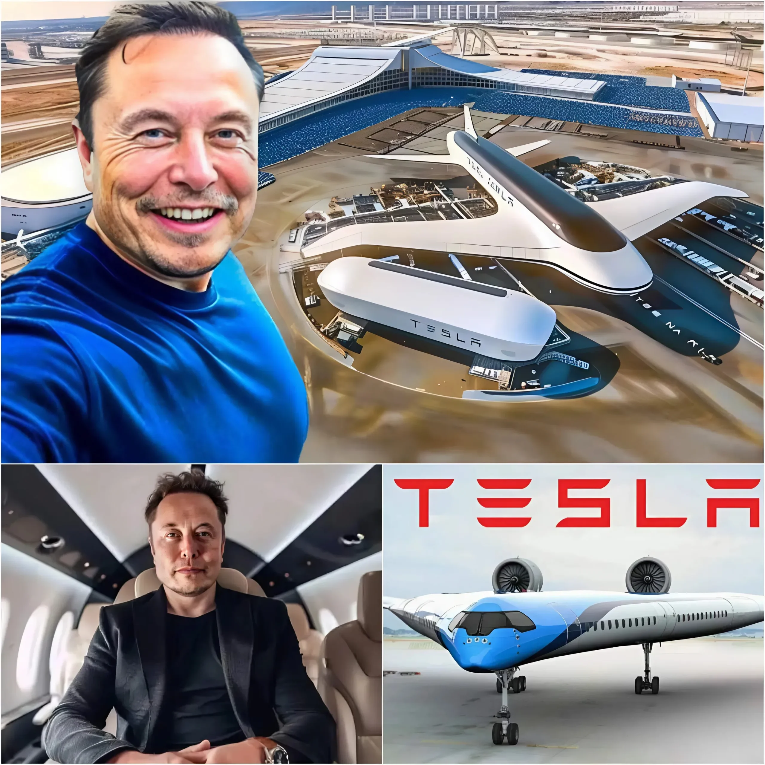 Cover Image for Global Shock: Elon Musk Unveils Tesla’s First Airplane, Declares to ‘Disrupt’ the Global Aviation Industry!