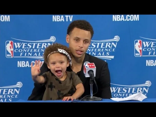 Stephen Curry's Adorable Daughter Steals the Spotlight at NBA Press  Conference - YouTube