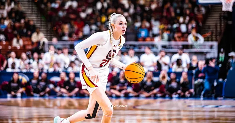 South Carolina women's basketball forward Chloe Kitts (Photo by Grace Sorrells)