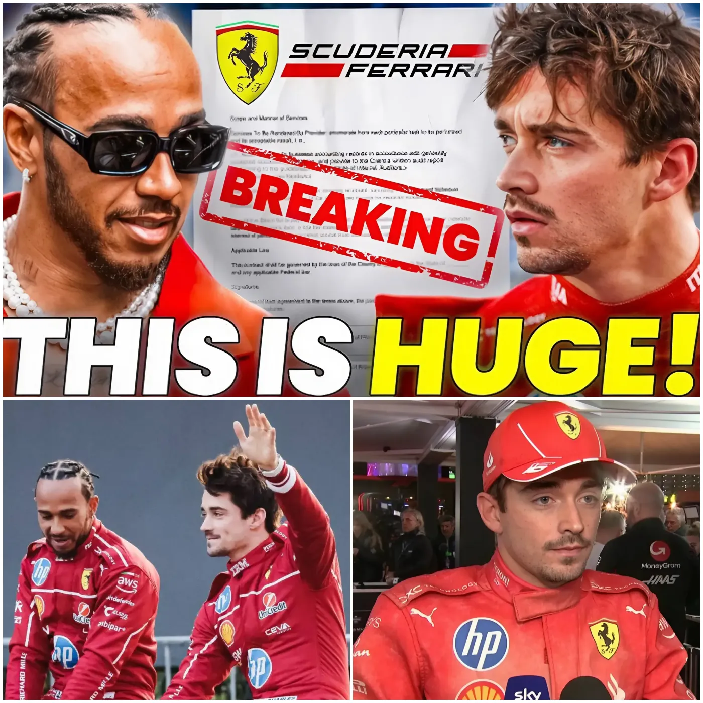 Cover Image for ESPLOSIVO! Charles Leclerc sgancia una bomba su Lewis Hamilton che lascia i tifosi della Ferrari a bocca aperta!