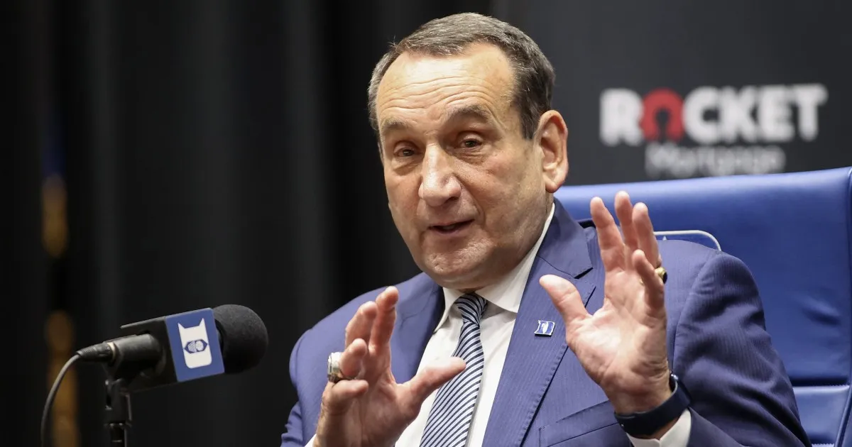 Duke basketball coach Mike Krzyzewski is looking forward to more time with  family after retirement